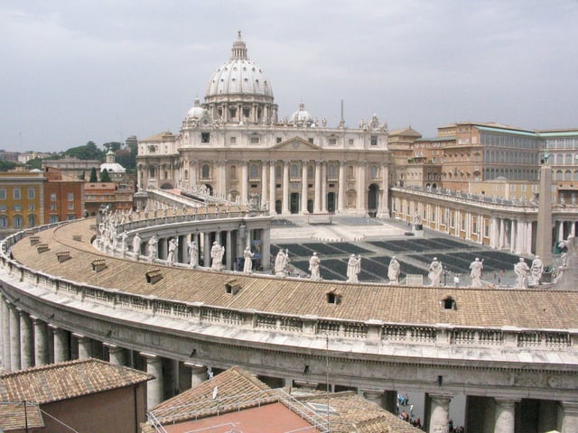St. Peter's Basilica, Vatican City, the largest church in the world and a symbol of the Catholic Church