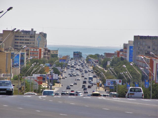 Aktau is Kazakhstan's only seaport on the Caspian Sea