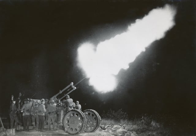 Shooting with anti-aircraft gun in Sweden 1934