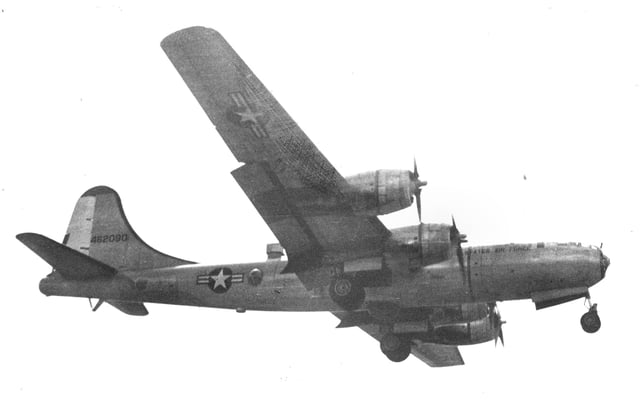 WB-29A of the 53d Weather Reconnaissance Squadron in 1954 showing the fuselage-top observation station