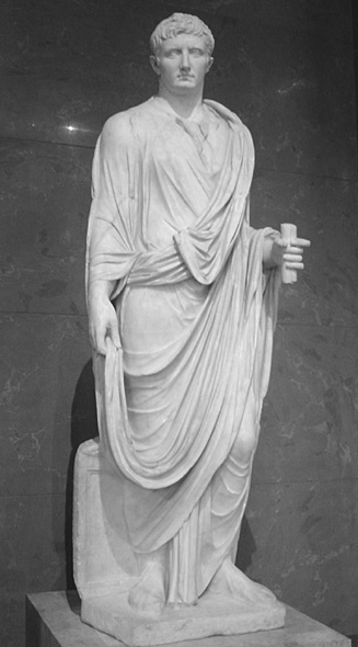 Statue of Augustus, c. 30 BC–20 BC; this statue is located in the Louvre