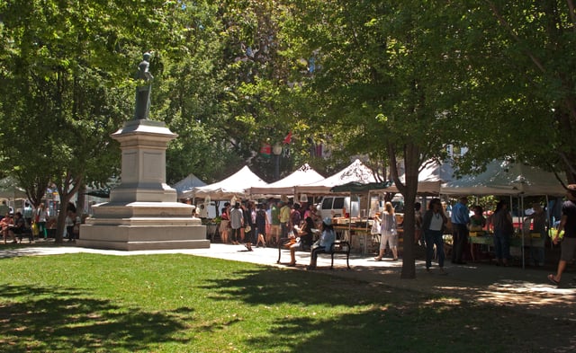 A farmer's market at Chavez Park.
