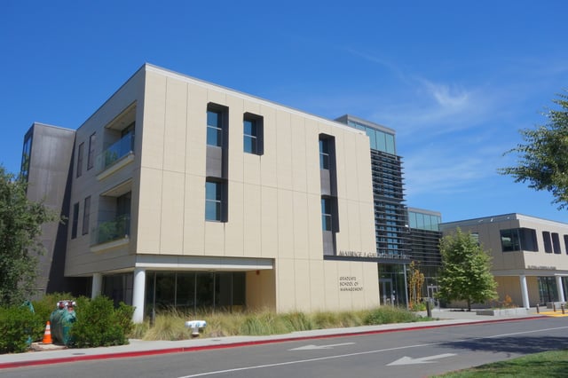 Gallagher Hall, one of the many LEED-certified buildings on campus