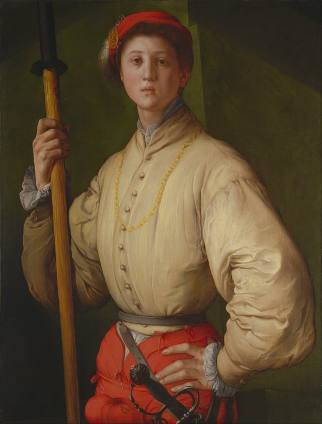 Pontormo, Portrait of a Halberdier, 1528–1530. Sold by Christie's for US $35. 2 million in 1989. (J. Paul Getty Museum, Los Angeles)