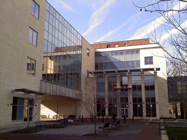 Entrance to the Camden location of the Rutgers Law School.