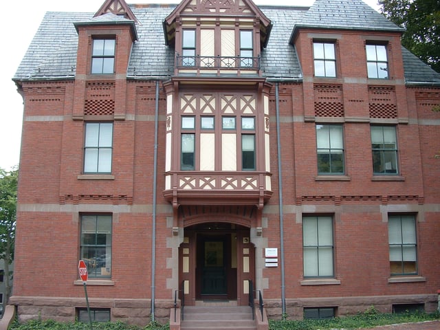 The Department of Egyptology and Assyriology in Wilbour Hall, the former Samuel Dorrance Mansion, built 1888. Wilbour Hall is named for Charles Edwin Wilbour, class of 1854, famed Egyptologist, whose collections and papers are held in the Wilbour Library in New York