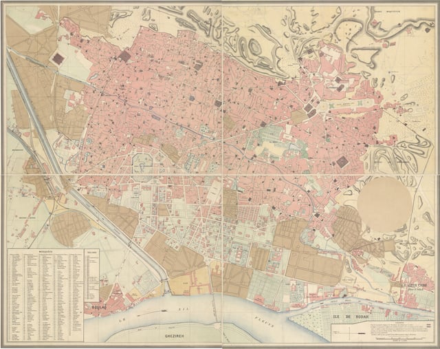 Plan général de la Ville du Caire, 1874