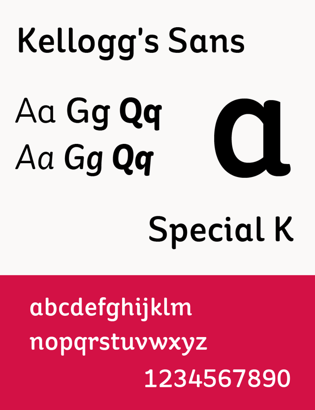Kellogg's Sans (typeface used by Kellogg's)