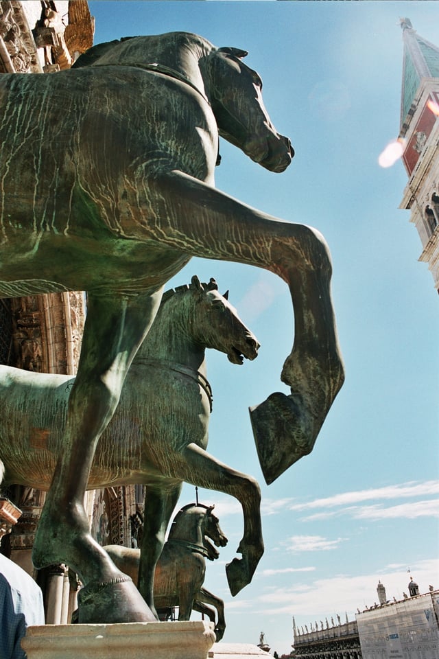 The Horses of Saint Mark, brought as loot from Constantinople in 1204.