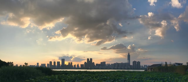 A morning view of Wuhan from the East Lake Greenway, an ecologic preserve near the Wuhan University for all the people in Wuhan