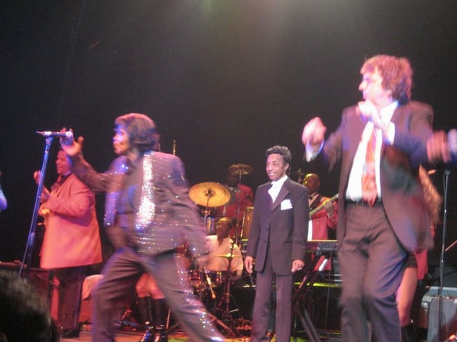 Brown's most famous MC was Danny Ray (center), who was with him for over 30 years.