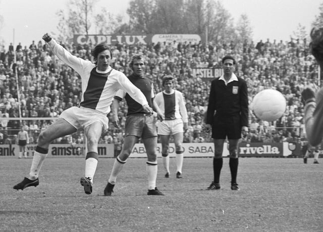 Cruyff playing with Ajax in 1971. In modern football, Cruyff was one of the brilliant pioneers of the "false 9" position.