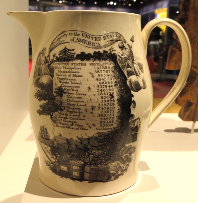 Commemorative pitcher with census results