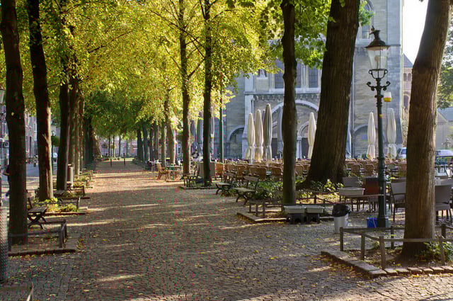 Square in front of the Munsterchurch at Roermond, where the provincial diocese of the Roman Catholic church seats.