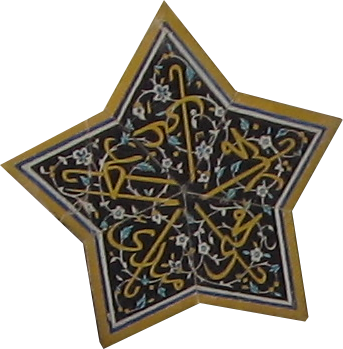 Safavid Star from ceiling of Shah Mosque, Isfahan, Iran.