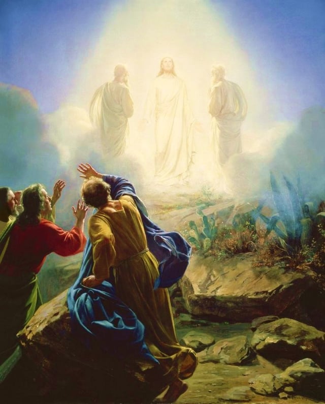 Moses appearing at the Transfiguration of Jesus