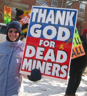 Members of Westboro Baptist Church (pictured in 2006) have been specifically banned from entering Canada for hate speech.