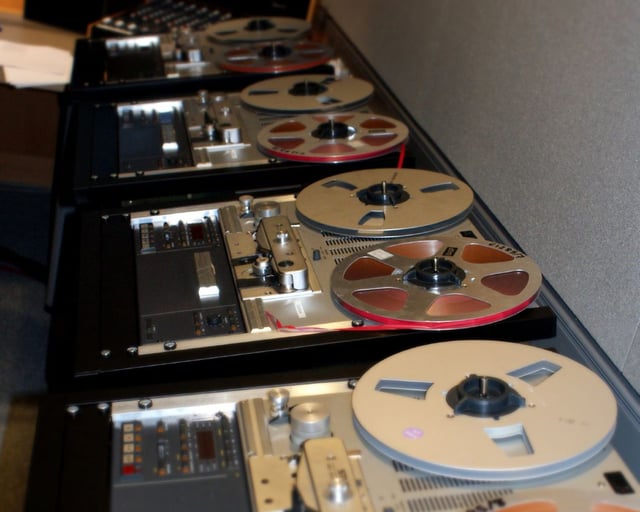 Tape players used in the British Library Sound Archives, 2009 photo