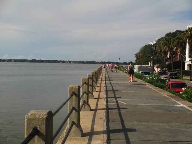 The downtown Charleston waterfront on The Battery