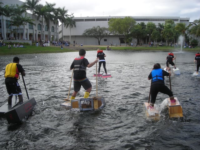 The Walk on Water race held annually by the School of Architecture.