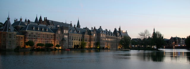 The Hofvijver and the buildings housing the States General of the Netherlands