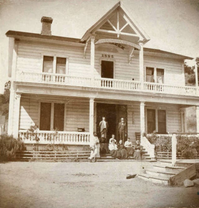 Hotel Santa Ysabel on the road up Mt. Hamilton just across Smith Creek in 1895, Courtesy of San Jose Public Library, California Room