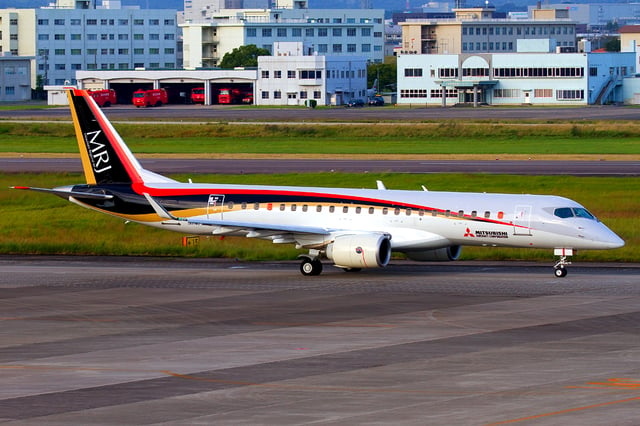 The first MRJ prototype at Nagoya Airfield in Komaki (2015)