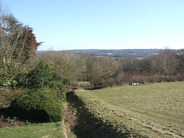 Ashdown Forest viewed from the gardens of Standen house