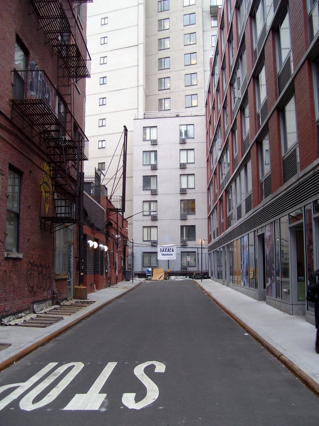 "Extra Place", an obscure side street off of East 1st Street, just east of the Bowery