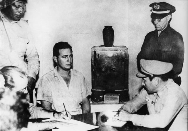 Fidel Castro under arrest after the Moncada attack, 1953