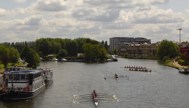The River Thames from Caversham Bridge looking eastwards
