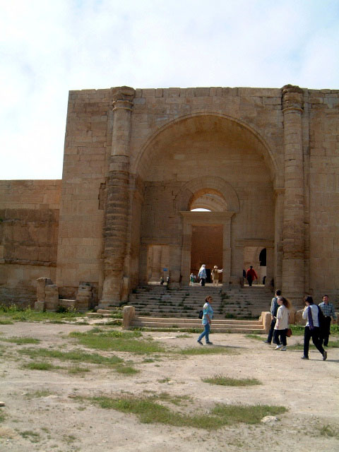 A barrel vaulted iwan at the entrance at the ancient site of Hatra, modern-day Iraq, built c. 50 AD