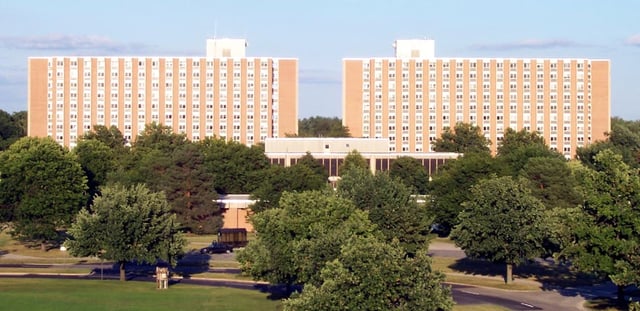 Hubbard Hall is a twelve-story residence hall on the eastern edge of campus. It is MSU's second tallest building, surpassed by Spartan Stadium