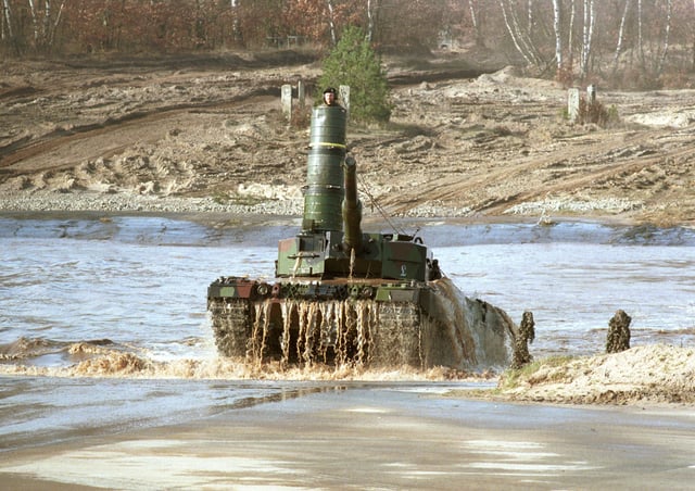 German Leopard 2A4 with turret snorkel, 2010