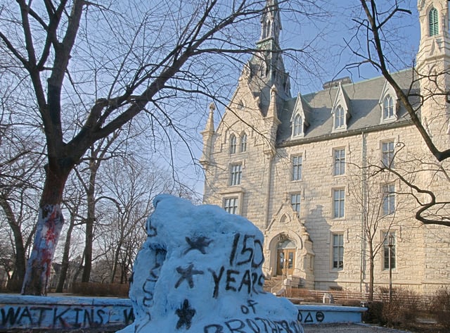 The Rock in front of University Hall