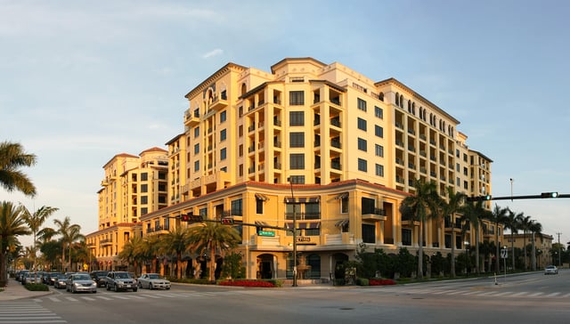 Palmetto Park Road and Mizner Boulevard intersection.