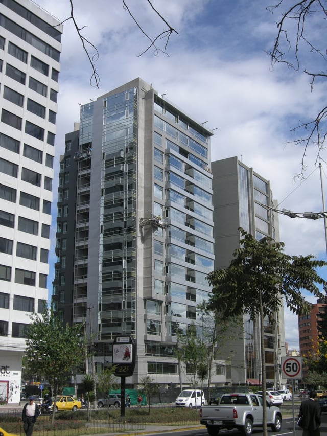 Modern buildings in Quito's growing Financial District