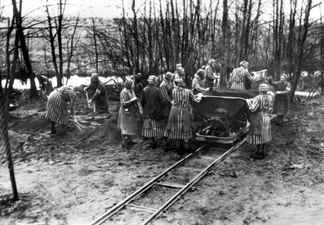 Female prisoners at Ravensbruck in 1939