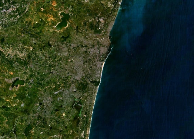Satellite image of Chennai