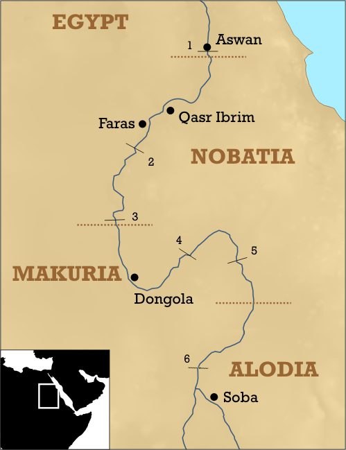 The three Christian Nubian kingdoms.