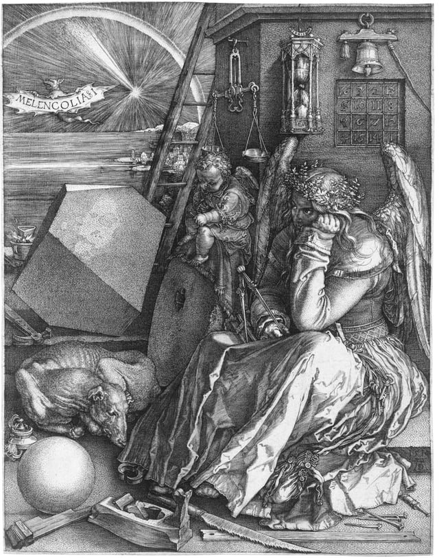 "Melencolia I", 1514, engraving by Albrecht Dürer