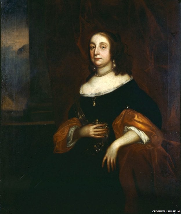 Portrait of Cromwell's wife Elizabeth Bourchier, painted by Robert Walker