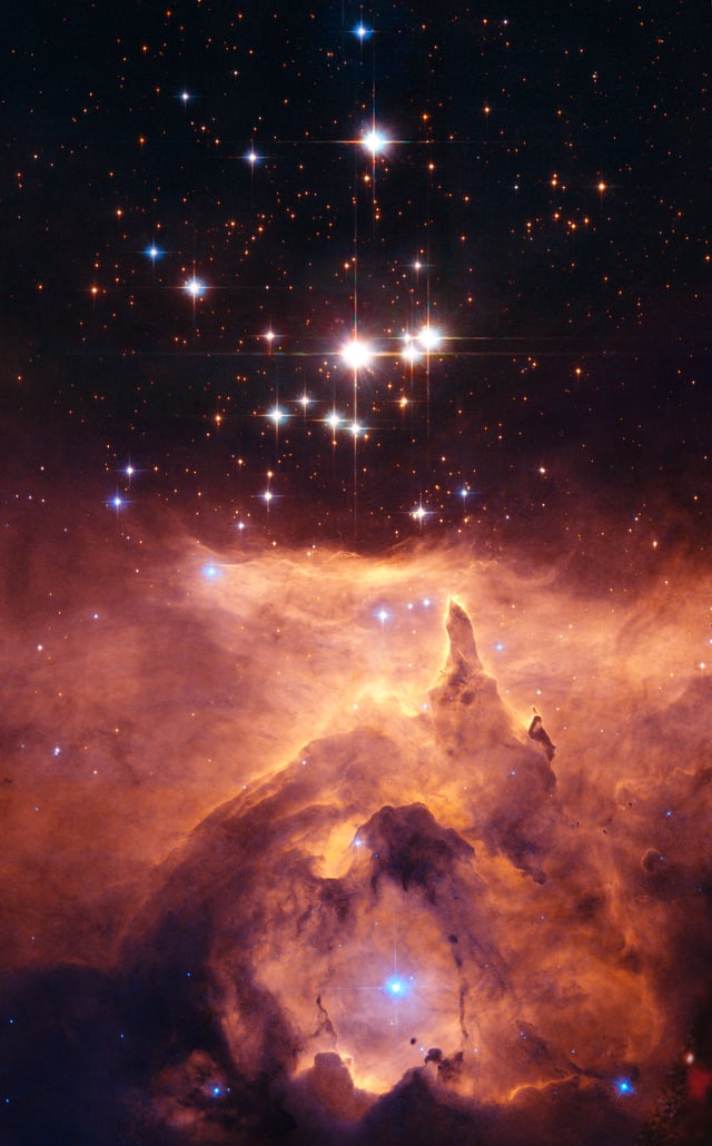 Star cluster Pismis 24 with a nebula