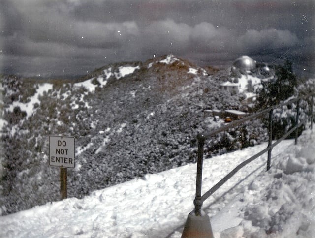 Mt. Hamilton had a foot of snow on the ground on April 1, 1967