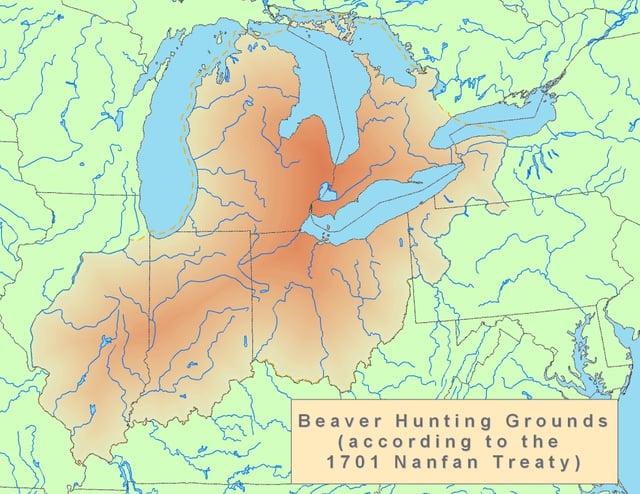 Beaver hunting grounds, the basis of the fur trade