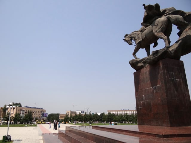 Bobur Square, Andijan, Uzbekistan in 2012