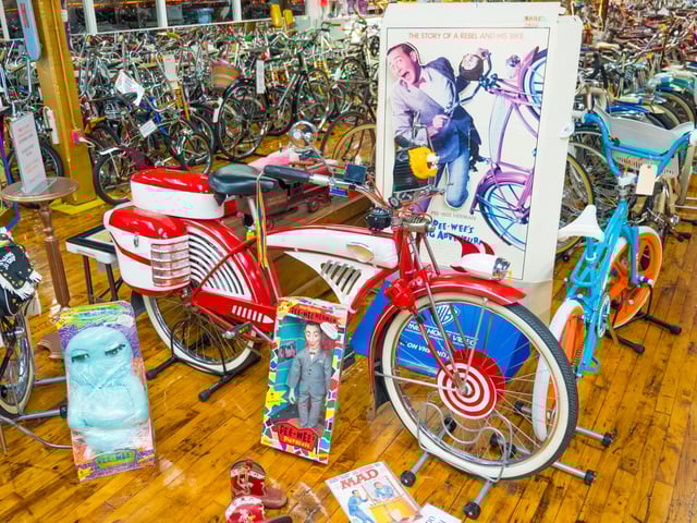 One of the prop bicycle used in the film on display at Bicycle Heaven