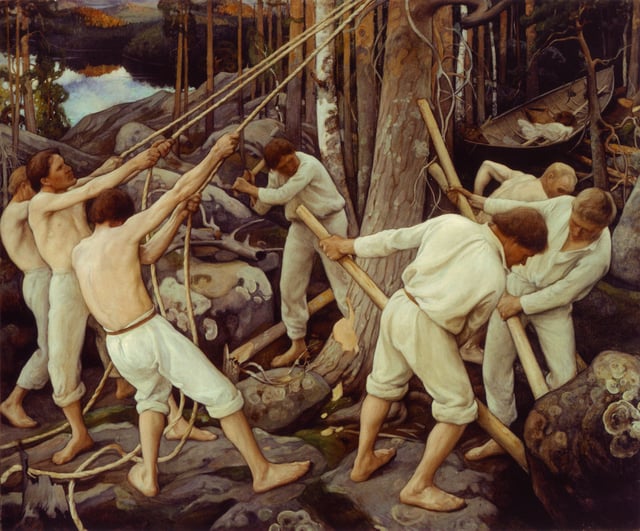 Pioneers in Karelia (1900) by Pekka Halonen
