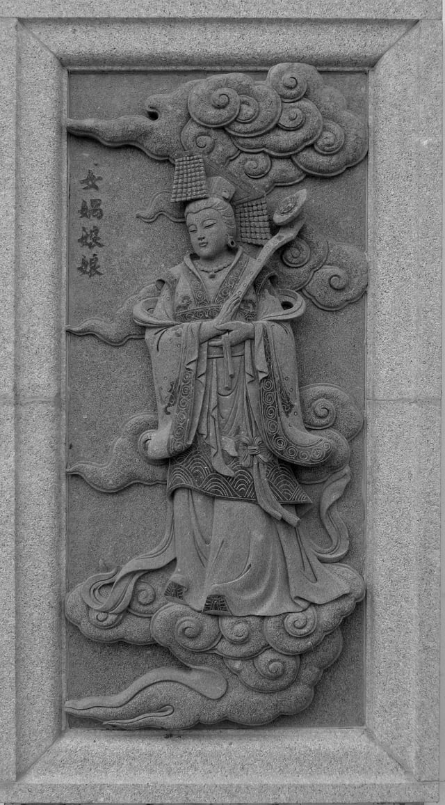 Relief of Nuwa at the Ping Sien Si Temple in Perak, Malaysia