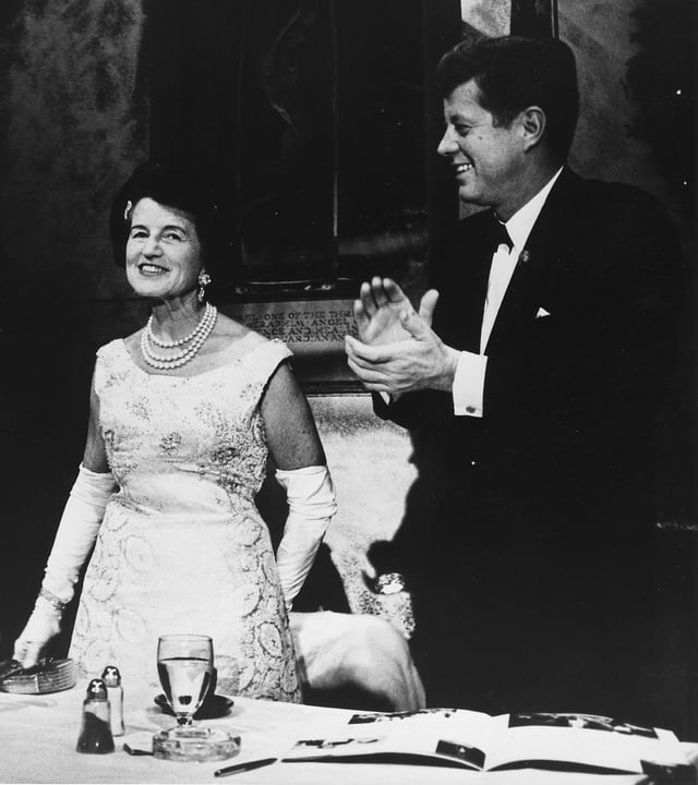 Rose Kennedy with her son, President John F. Kennedy in 1962